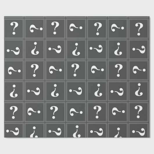 Papier Cadeau Mystère gris (Plat)