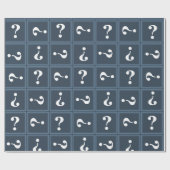 Papier Cadeau Mystère gris-bleu (Plat)
