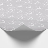 Papier Cadeau Mystère point de question énigme puzzle gris clair (Coin)