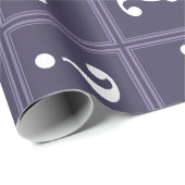 Papier Cadeau Mystère pourpre Heather (Coin rond)
