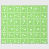 Papier Cadeau Mystère vert de chaux (Plat)