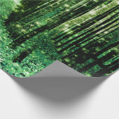 Papier Cadeau Mystère vert de la Forêt Magique (Coin)