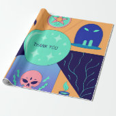 Papier Cadeau Mystical Elements with a Thank You Message (Déroulé)