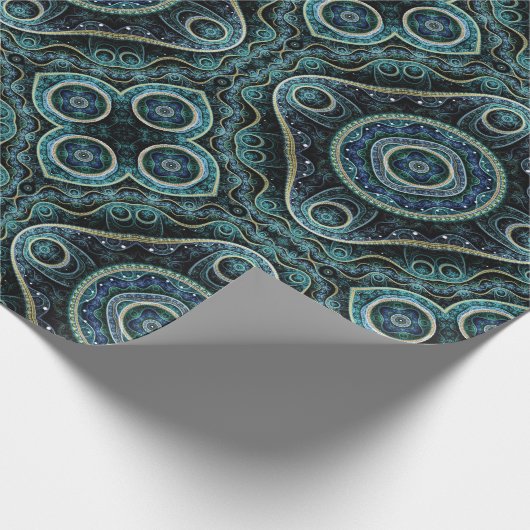 Papier Cadeau Mystique Grand Royal Julian Fractal Mandala Art (Coin)