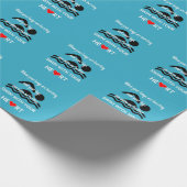 Papier Cadeau Nager avec votre motivation cardiaque (Coin)