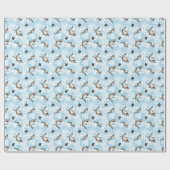 Papier Cadeau Nager Des Requins, Ajouter Un Monogramme (Plat)