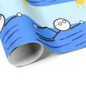 Papier Cadeau Nageur (Coin rond)