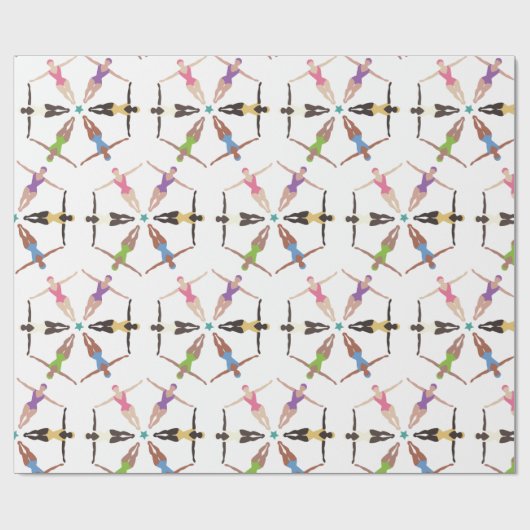 Papier Cadeau Nageurs synchronisés (Plat)