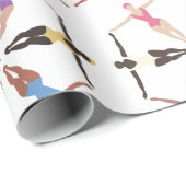 Papier Cadeau Nageurs synchronisés (Coin rond)