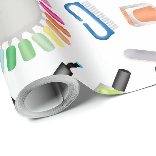 Papier Cadeau Nails Manicure Pedicure Beauty Salon (Coin rond)