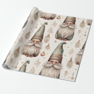 Papier Cadeau Nains de jardin fantaisistes et botanique