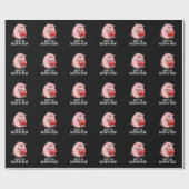 Papier Cadeau N'allez pas Bacon Mon Coeur Drôle Pig Pun Dark BG (Plat)