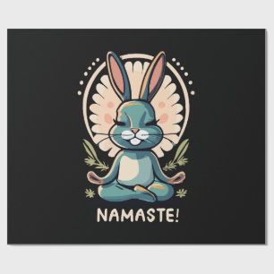 Papier Cadeau namaste lapin yoga lapin méditation
