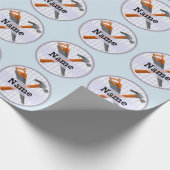 Papier Cadeau Named Personalized Tools design for boys. (Coin)
