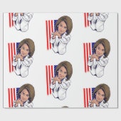 Papier Cadeau Nancy Pelosi applaudissant le mème (Plat)