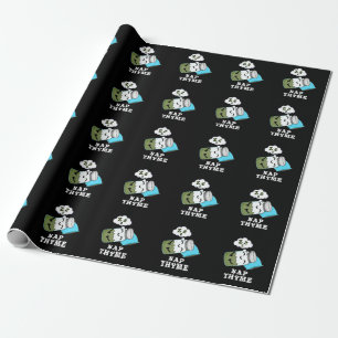 Papier Cadeau Nap Thyme Funny Dormir Herbe Pun Dark BG