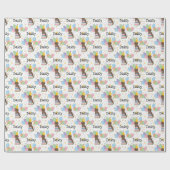 Papier Cadeau Napolitain Brown Mastiff Chien Anniversaire (Plat)