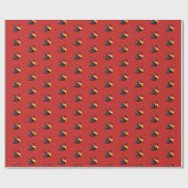 PAPIER CADEAU NAPPE DE HALLOWEEN ROUGE (Plat)