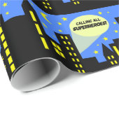 Papier Cadeau Nappe du superhéros | du papier d'emballage | de (Coin rond)