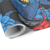 Papier Cadeau Nappes phréatiques bleu hydrangée (Coin rond)