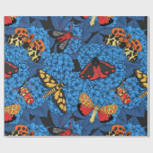 Papier Cadeau Nappes phréatiques bleu hydrangée (Plat)