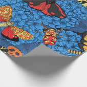 Papier Cadeau Nappes phréatiques bleu hydrangée (Coin)