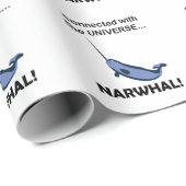 Papier Cadeau Narwhal Connecté À L'Univers Narwhal (Coin rond)