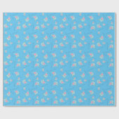 Papier Cadeau Narwhal Valentine's Day (Plat)