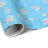 Papier Cadeau Narwhal Valentine's Day (Coin rond)