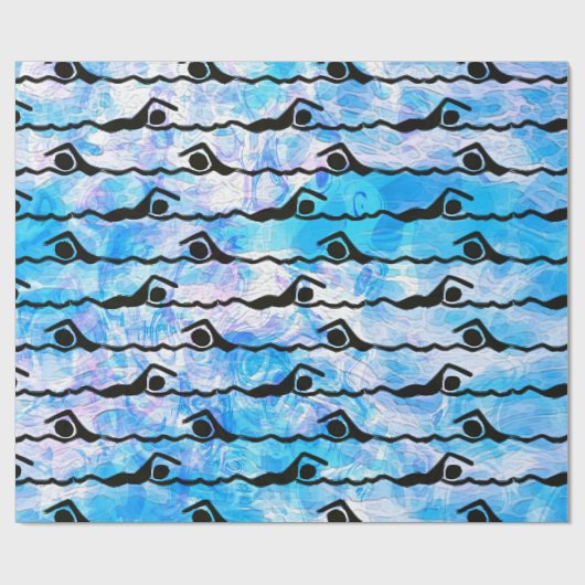 PAPIER CADEAU NATATION (Plat)