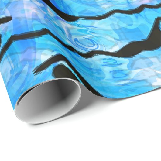 PAPIER CADEAU NATATION (Coin rond)