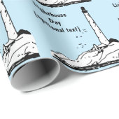 Papier Cadeau National Lighthouse Day (Coin rond)