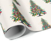 Papier Cadeau Native American Feather Christmas Tree (Coin rond)