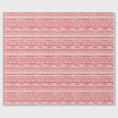 Papier Cadeau Native American : Red Ink Doodle. (Plat)