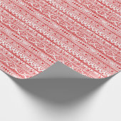 Papier Cadeau Native American : Red Ink Doodle. (Coin)