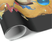 PAPIER CADEAU NATIVITÉ AVEC ANGELS, PARCHEMENT FLORAL DE NOËL (Coin rond)