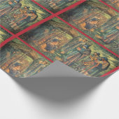 Papier Cadeau Nativité Bébé Jésus Ange 3 Rois Image détaillée (Coin)