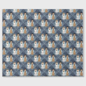 Papier Cadeau Nativité de Noël populaire scandinave (Plat)