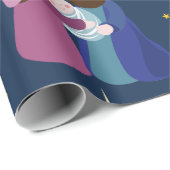 Papier Cadeau Nativité Noël (Coin rond)