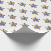 Papier Cadeau Nativité Noël : Bébé Jésus, Marie dans une crèche (Coin)