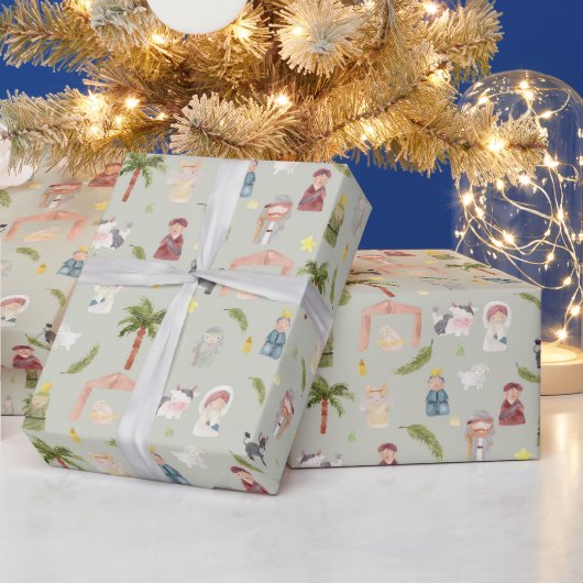 Papier Cadeau Nativité Noël Sage (Vacances)