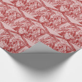 Papier Cadeau Nativité rouge (Coin)