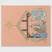 PAPIER CADEAU NATIVITY CHRISTMAS WRAPPING PAPER  (Plat)