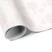 Papier Cadeau Nature Abstrait Rose Moderne (Coin rond)