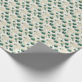 Papier Cadeau Nature dorée : Vert et Or (Coin)