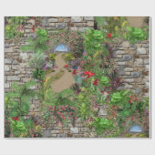 Papier Cadeau Nature intérieure et extérieure en fleurs (Plat)