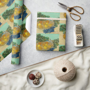 Papier Cadeau Nature morte de Van Gogh Oranges Citrons Gants Ble