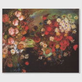 Papier Cadeau Nature morte Fleurs dans un vase de Vincent van Go (Plat)
