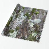 Papier Cadeau Nature Moss Lichen Camouflage Photo (Déroulé)