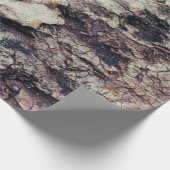 Papier Cadeau Nature texture écorce de bois rugueux (Coin)